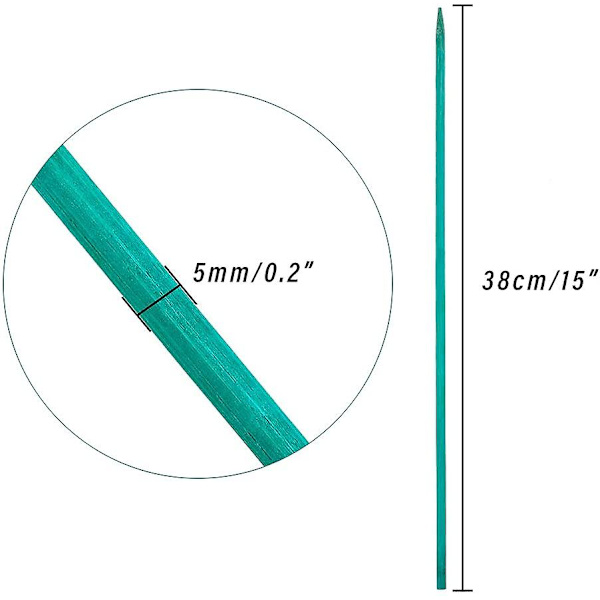50 kpl 38 cm vihreät kasvitukikepit kukkatuet keppit kukille