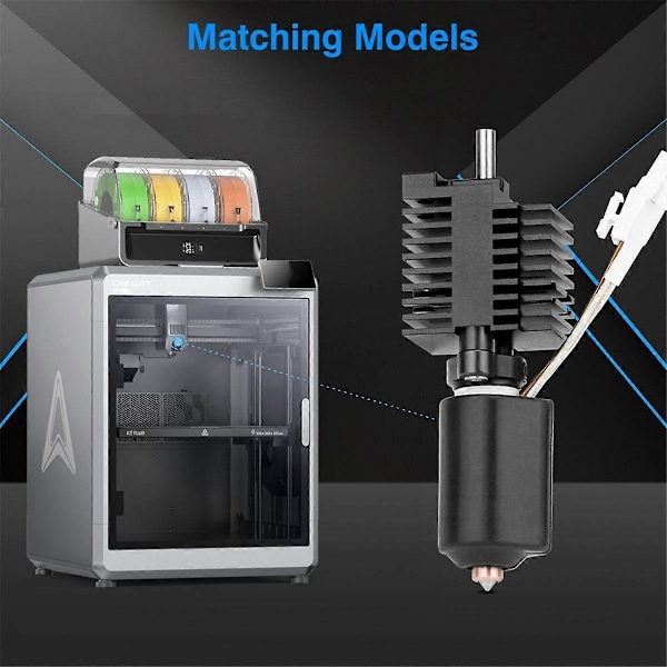 Til Creality K2 Plus Hotend Keramisk Varmeblok Kit Fuldmetal Integreret Hurtig Udskiftningsdyse til K2