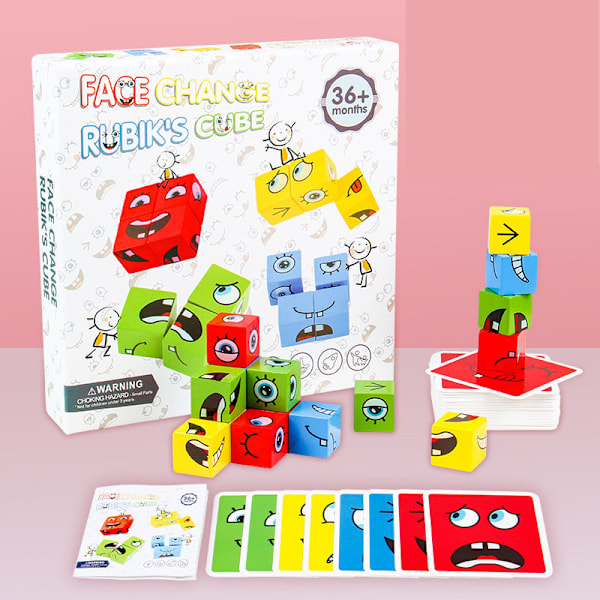 Pedagogiset lelut lapsille Ilmaisupalapeli Lautapeli Color box