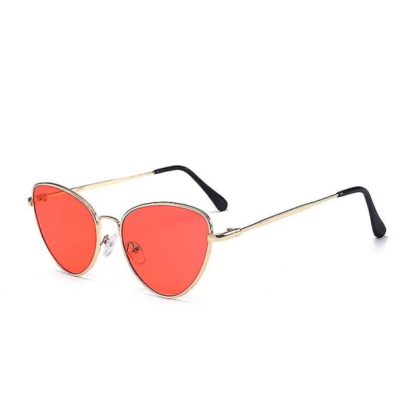 Blå Gul Rød Solbriller Kvinder Lille Stel Brand Design Vintage Solbriller Til Kvinder Retro Dame Solbriller Luksus Oculos Gold Red