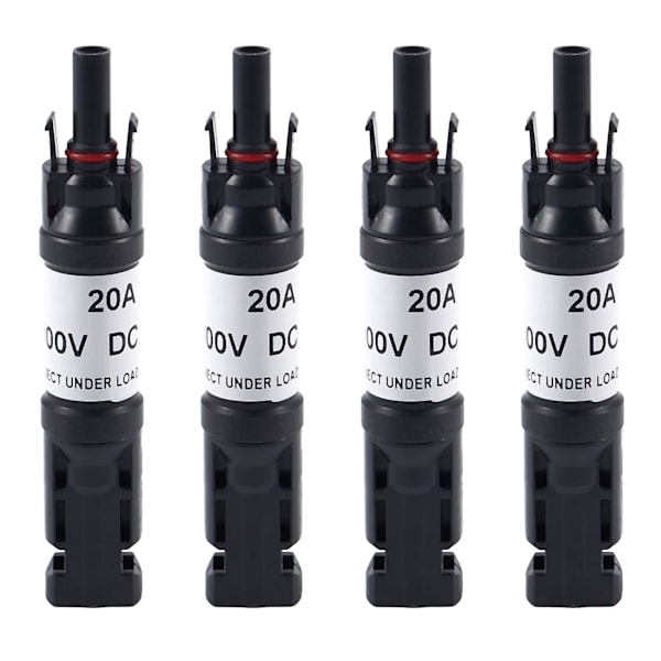 4x 20A In-line Diode Connector Ip67 Solar Panel Cable Connectors