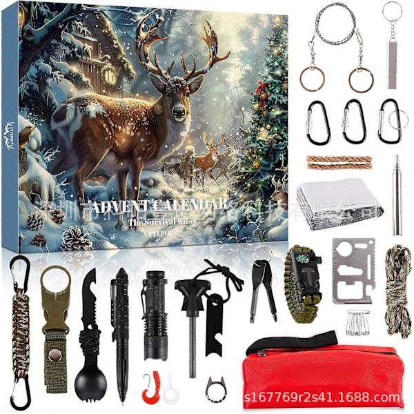 Julkalender Överlevnadskit Julkalender 2024 Utomhus Blind Box Utomhusentusiast Jul Blind Box