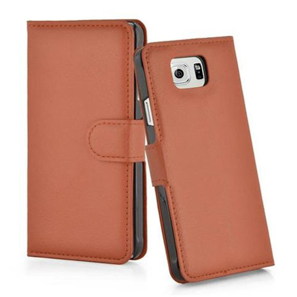 Samsung Galaxy S6 -kotelo - korttipaikoilla ja jalustatoiminnolla CHOCOLATE BROWN