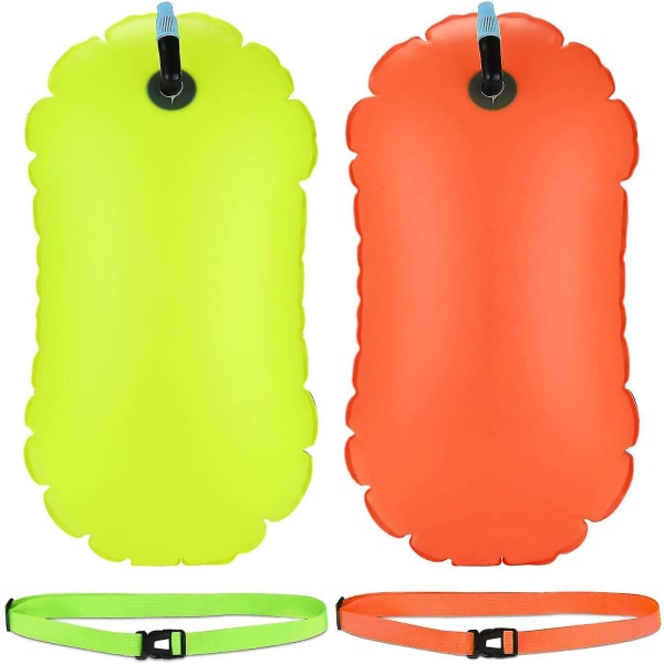 Swim Buoy, Highly Visible Swim Bubble Safety Buoy Tow Float, With Adjustable Waist Belt, For Open Water Swimmers Triathletes Kayakers Snorkelers