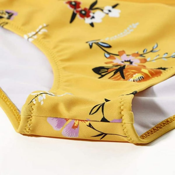 Baddräkter för kvinnor Tvådelade baddräkter BH-topp med hög midja omlott set, blommande lila XL storlek tie-dye XL
