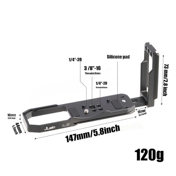 JLwin ZF Vertikal Snabbkopplingsplatta L-Platta för Nikon ZF Kamera