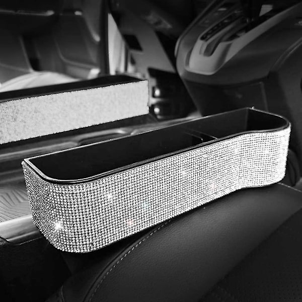 Bling-auton järjestäjä etuistuimen täyttöön kristalliriipuksilla, auton järjestäjä