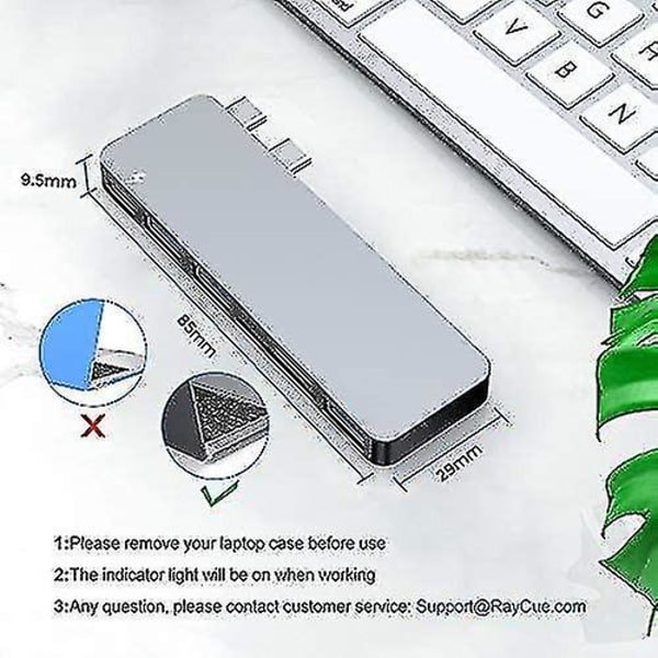 Usb C -keskitinsovitin Macbook Pro/air 2020 2019 2018 - 6-in-1 Usb-c -lisävarusteet yhteensopivia Macbo