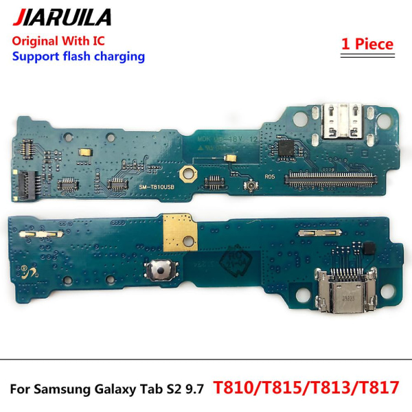 Alkuperäinen USB-latausliitin telakointiasema Flex Samsung Tab S2 9.7/SM-T810/SM-T813/SM-T815/SM-T817/SM-T819 latausporttiin