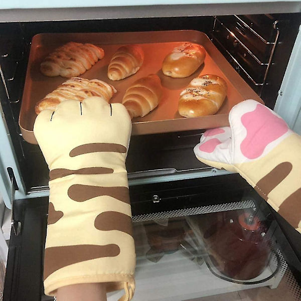 1 setti (pari) lämmönkestäviä pitkiä uuninlapaset paksuuntuneet lämmönkestävät R