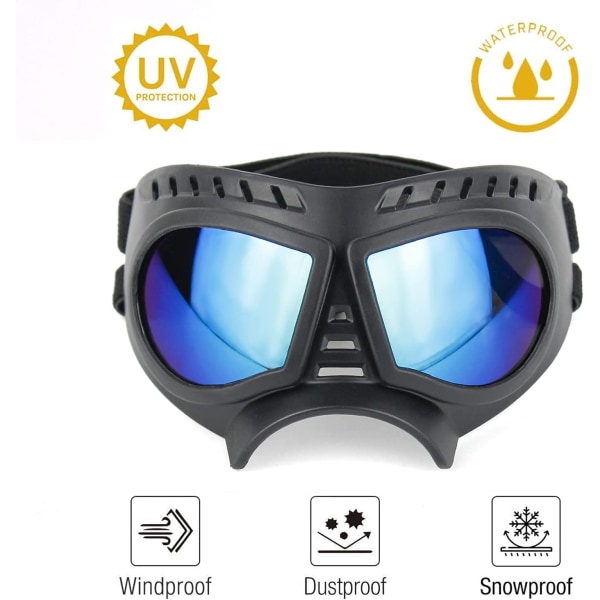 Hunde Goggles Øyebeskyttelse Hundesolbriller Anti-UV Goggles Wi