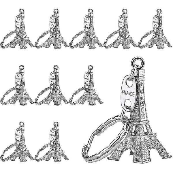 Nøkkelring 15 deler Eiffeltårnet Nøkkelring Retro utsmykning franske suvenirer