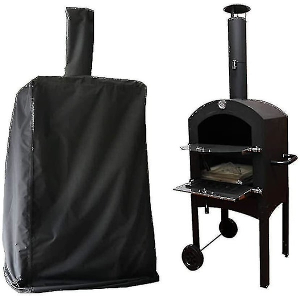Extra stort svart överdrag för pizzaugn för utomhusbruk - Extra stort svart överdrag (1603750 cm) för grillskydd