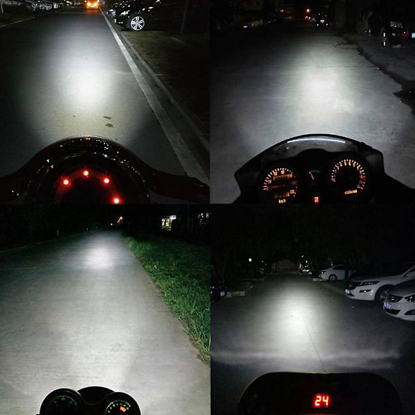 Motorcykel LED-strålkastare 9 LED 15w DC12v Superljus, Dimljus, Vit arbetslampa, Intern drivenhet för motorcyklar, Cykel