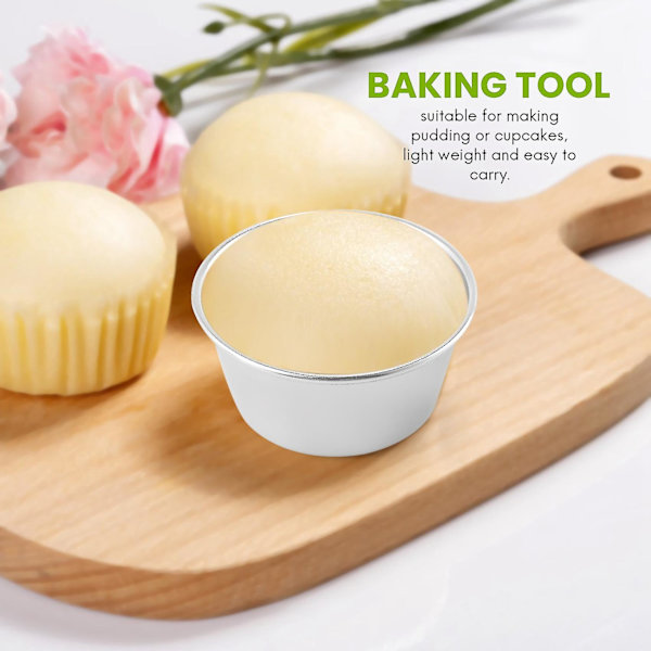10 stk Puddingkopp Mini Sjokoladekake Cookie Puddingform Rund Non-stick Egg Tart Form Baking