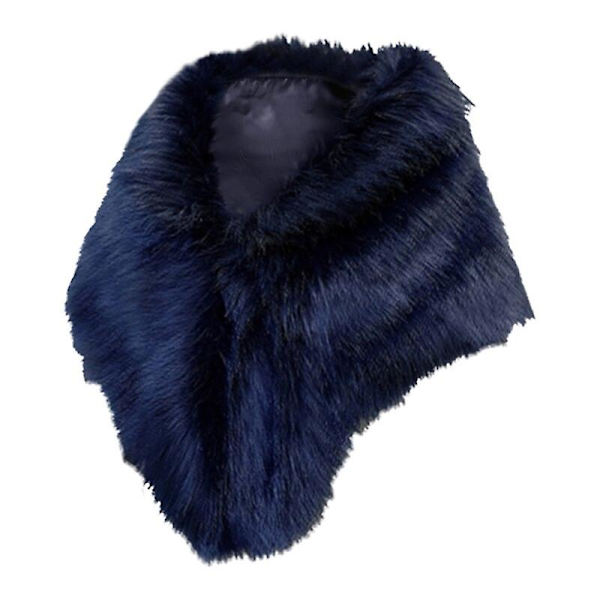 Vinter Elegant Dame Imiteret Pels Kappe Brude Imiteret Pels Frakke Kvinder Bryllup Sjal Aften Fest Wraps Slim Pels Skulder Kapper AZ S