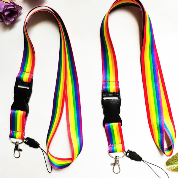 [2-PAK] Praktisk nøglering med Pride-mønster i flere farver