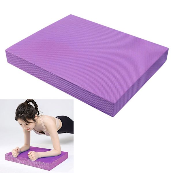 TPE Material Balance Træningsfoam Pad - Blød Pude til Træning, Fitness og Yogamåtte (Mørk Rattan Lilla)