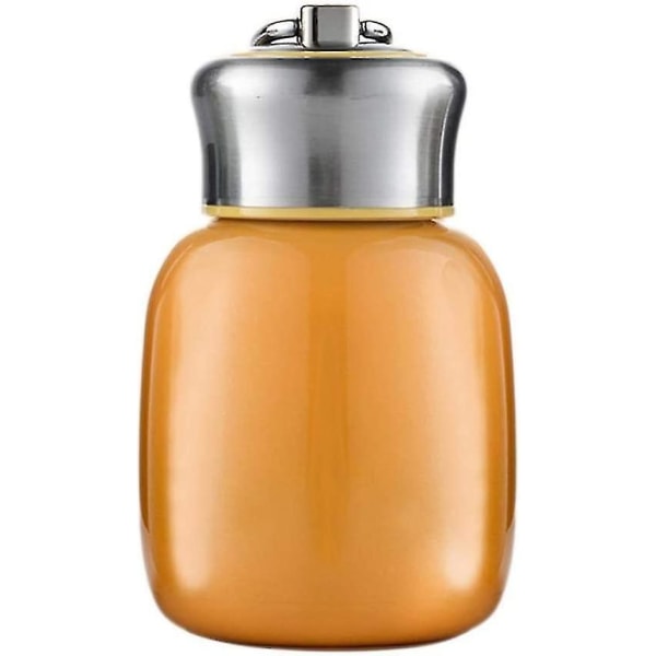 Sød termokolbe, kafferejsekrus i rustfrit stål, lækagesikker dobbeltvægget vakuumflaske Mini 200 ml flaske (orange)