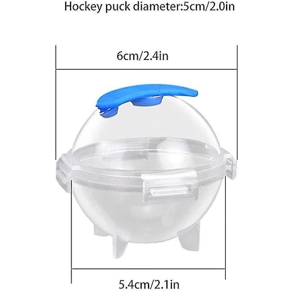 Gigant rund isterning, 8 stykker isterningkugleform, hockey puck-form, med låg,