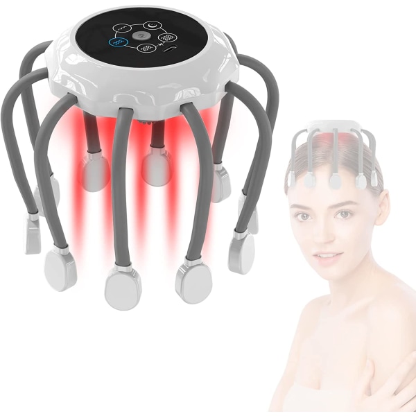 Rechargeable scalp massager, portable octopus head scrub, used for relaxing, releasing stress and stress, as well as rapid sleep