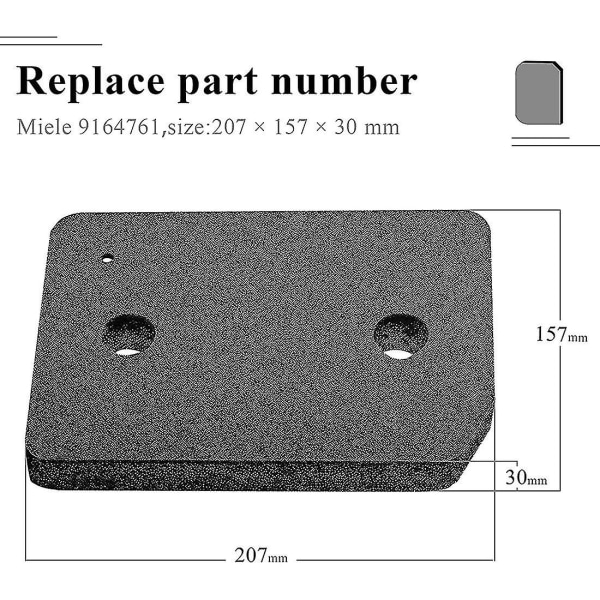 3 stk Erstatning tørketrommel Filter For Miele 9164761 For Active