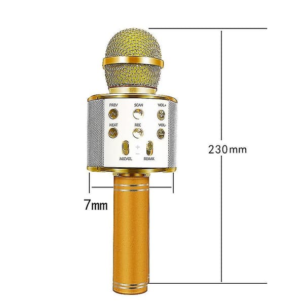 Langaton kannettava Bluetooth-karaokemikrofoni