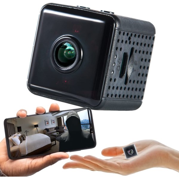 Innendørs sikkerhetskamera trådløst, 1080P overvåkingskamera med bevegelsesdeteksjon og nattsyn, 150° visning WiFi-kamera for hjemmekontor