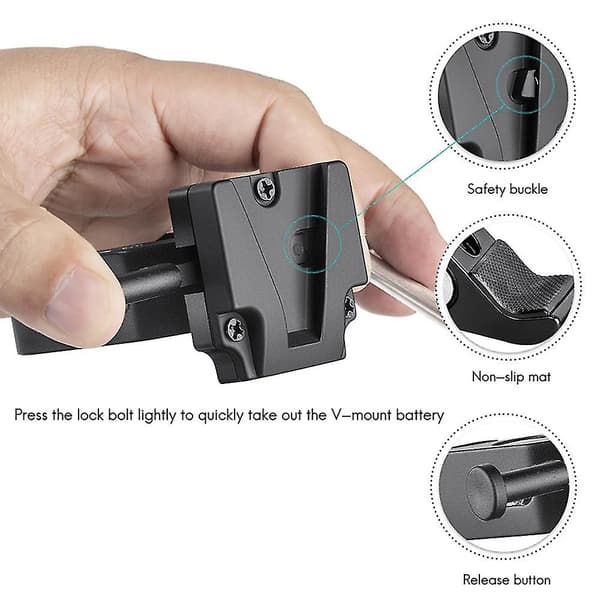 V-mount-adapter til montering på D Tr til V-mount til D