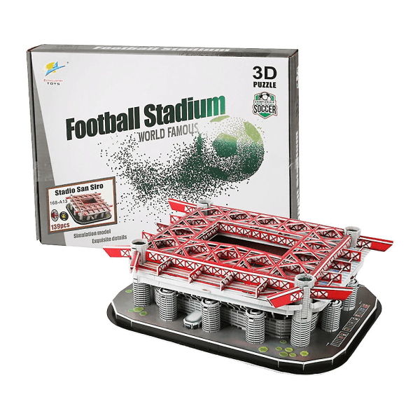 3D-puslesæt Fodboldklub  Steder DIY-modelpuslespil Legetøj Papirbygning Stadion Fodbold Fodbold  Spil Gaver