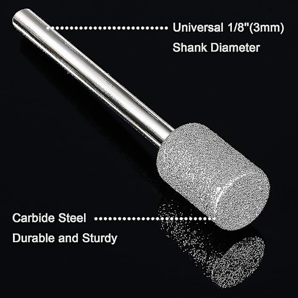 12 stk Diamant Burr Bits Kompatibel med Stein Steiner Keramikk Dremel Rotasjonsverktøy