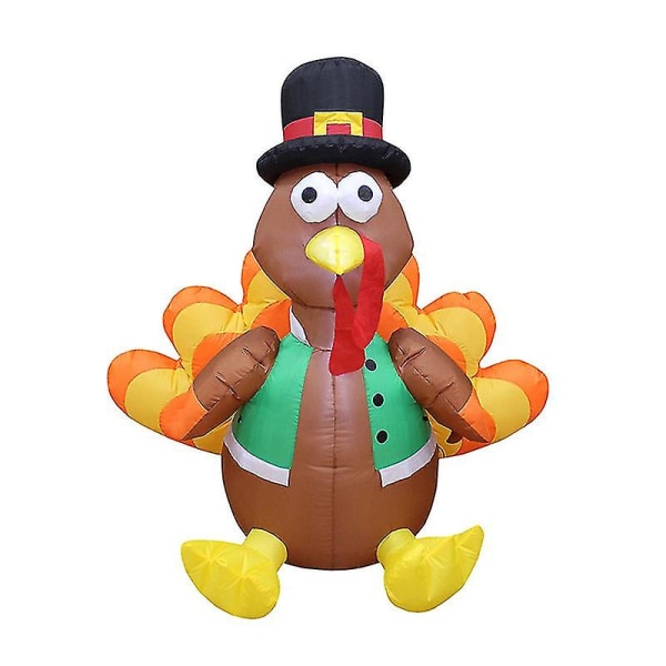 Oppustelig kalkun til Thanksgiving med LED-lys