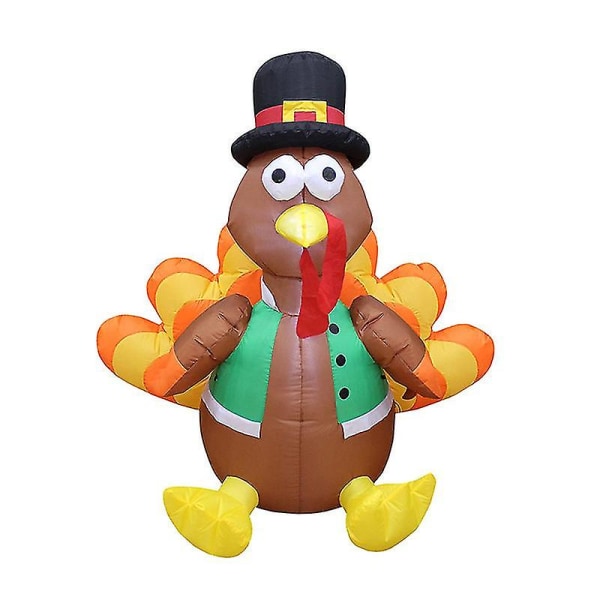 Thanksgiving Inflatable Turkey, Led Light Up Blow Up Turkey