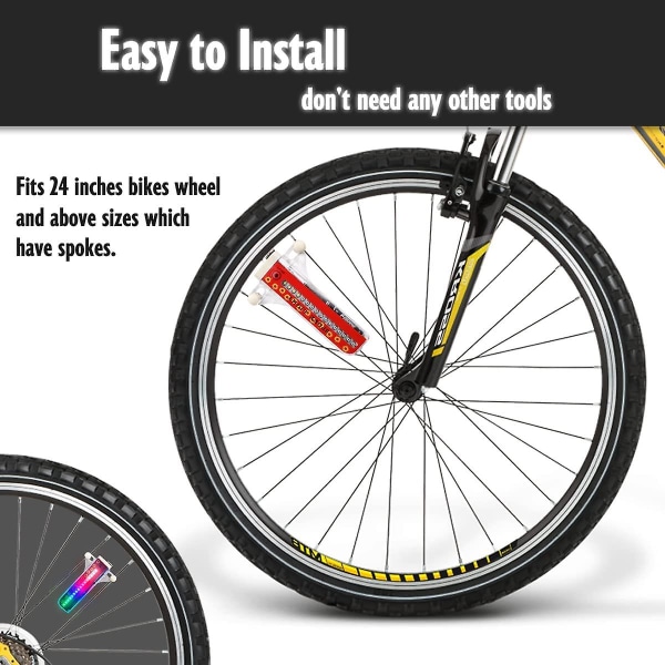 Cykelhjulslys, vandtæt cykeleger dæklys med 30 eller deromkring mønstre til mountainbike