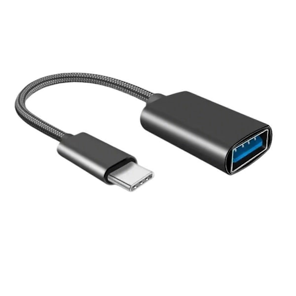 Bærbart USB OTG-kabel til tablets og telefoner muliggør USB-enhedsforbindelse med USB Input Type C/USB 5Pin Output Sort Black