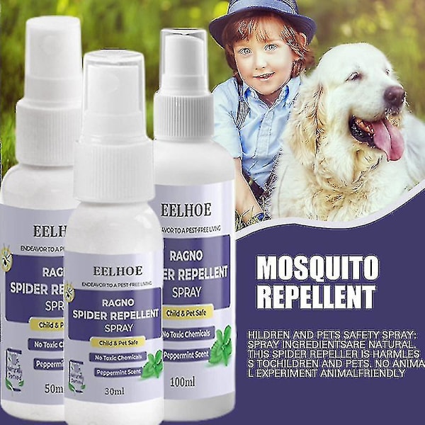 Tib Edderkoppspray - Langvarig og effektiv edderkoppkontroll - Avviser insekter 30ml