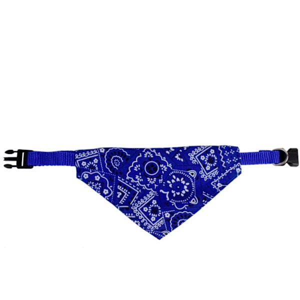 Muodinmukainen koiran pään huivi Säädettävä lemmikkieläinten liivi Kolmiohuivi Kissansylki pyyhe (Sininen Blue large 2.0cm