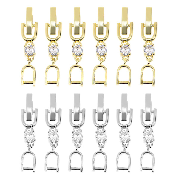 12 st Klockhalsband Låsande Förlängare Spänne Armband Förlängare Spänne Vikbart Spänne Förlängare Smycken Förlängare