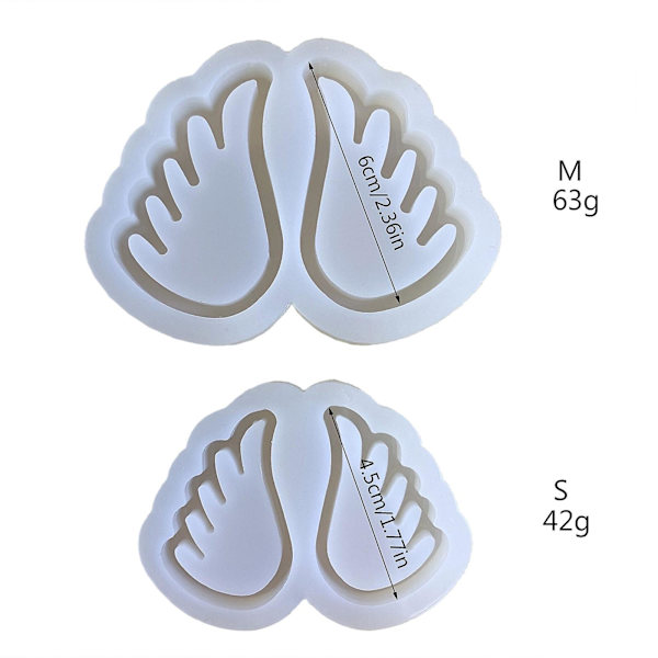 Diy Epoxy Vinger Ornament Kvikksand Form Slip Lim Silikon Hjemmelaget Form
