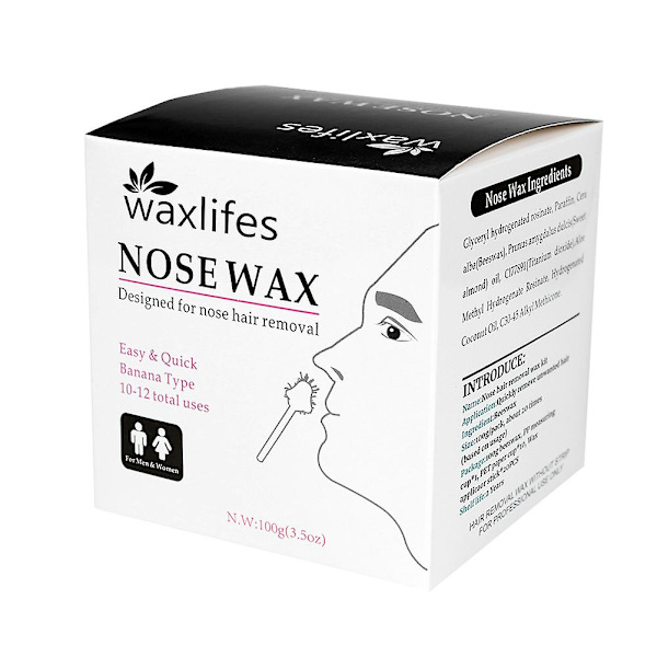 100 G vaxkit för hårborttagning för män, vaxremsor för näshår, vaxapplikatorer för näshår