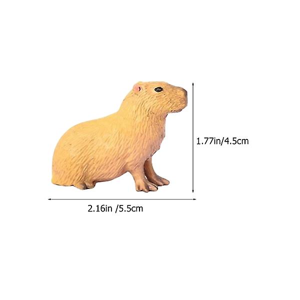4 stk Capybaras Figur Wildlife Capybaras Craft Small Capyb