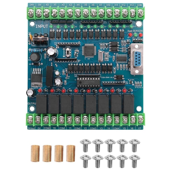 Programmerbar controller Fx2n-20mr Plc Industrial Control Board 12 Indgang 8 Udgang 24v 5a