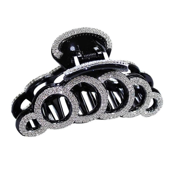 Stora hårklämmor med strass, kristallkäftklämmor hårnål för tjockt hår, fashionabla hårklämmor med spänne, accessoarer för kvinnor