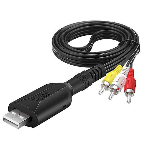 USB-videoupptagningskort till digital RCA till USB 2.0 ljudinspelningsenhetsadapterkonverterare Enkel att använda för VCR DVR TV