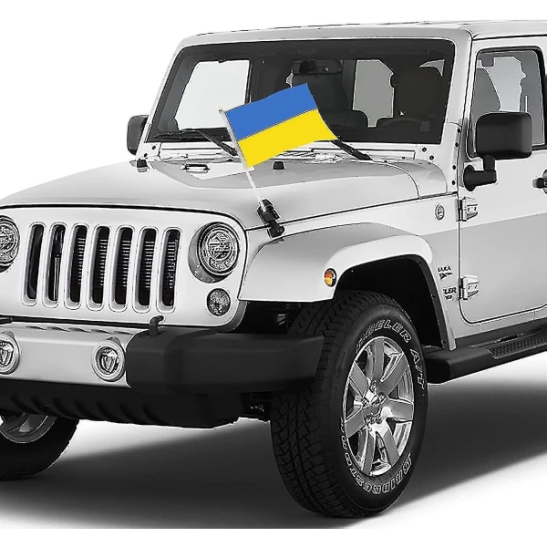 100 stk Ukraine hånd viftende flag,8,2x5,5 tommer Ukraine flag,ukraine holder flag