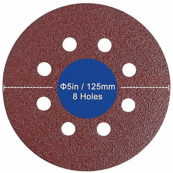 Velcro Sanding Disc Sanding Paper 100, 125 Mm Assorteret Sanding Discs 40 60 80 100 120 180 240 320 400 800 Grit, Sanding Disc Sanding Disc Orbital Sand