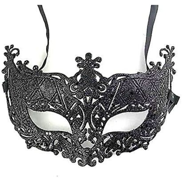 Venetsialainen musta filigraani naamiainen Ball Mask Party Fancy Dress Christmas