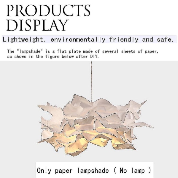 43cm riippuvalaisinvarjostin Persoonallisuus Luova Makuuhuone Ruokasali Paperi Pohjoismainen Koristeellinen Pilvi Kattokruunu Ei Sisällytä Polttimoa Ja Johtoa