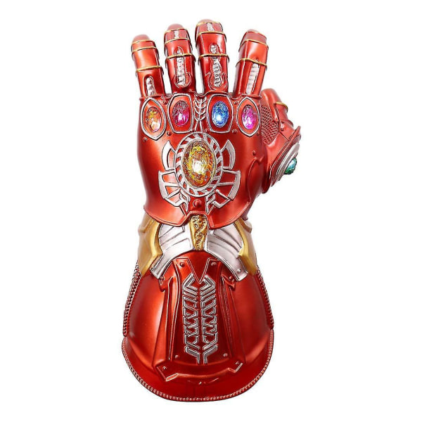 Voksen Hånd Thanos Hanske Hansker Infinity Gauntlet Med Med 7 LED Lys Opp Edelstener Pvc God Form