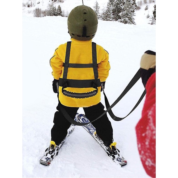 Kids Ski Shoulder Sele Nybörjare koppel Ski Training Sele Skating Snowboard black